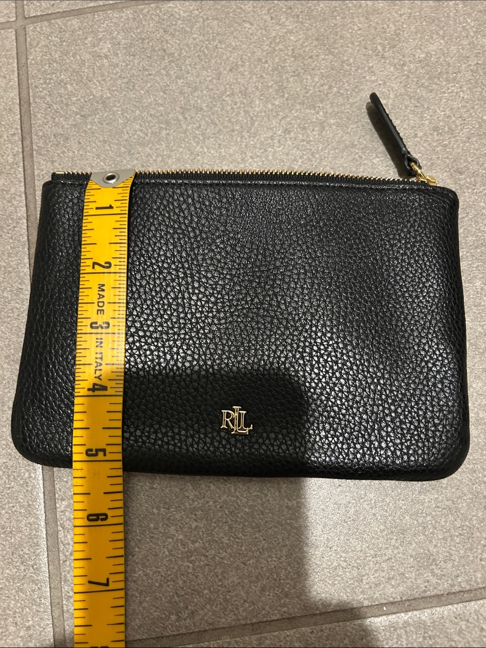 Ralph Lauren Black Leather Clutch - Picture 6 of 6